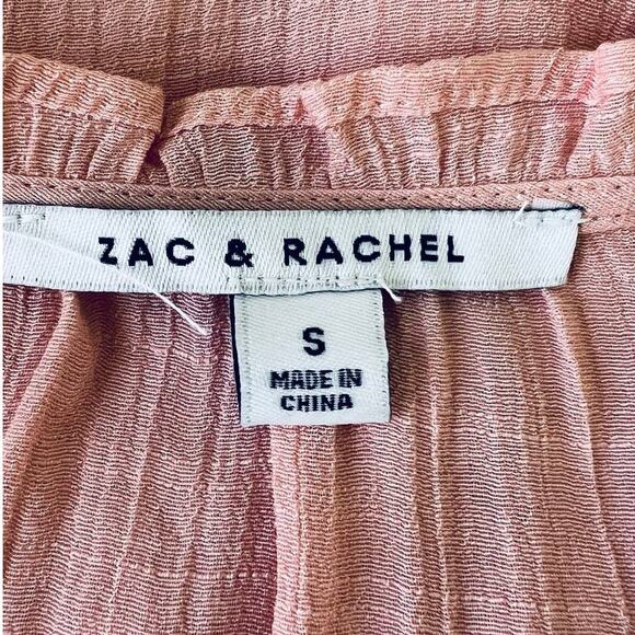 Zac & Rachel Dusty Pink Bohemian Pink Blouse Small - Picture 7 of 9